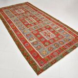 5x11 Kilim Red & Blue Geometric Vintage Rug, 168x342Cm
