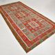 5x11 Kilim Red & Blue Geometric Vintage Rug, 168x342Cm