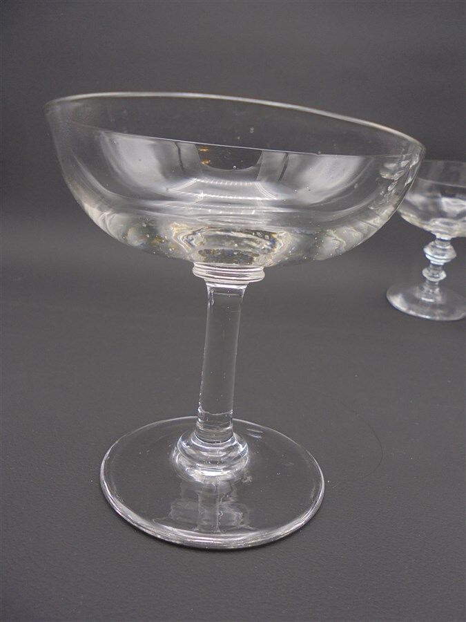 Lot 6 cups champagne mismatched