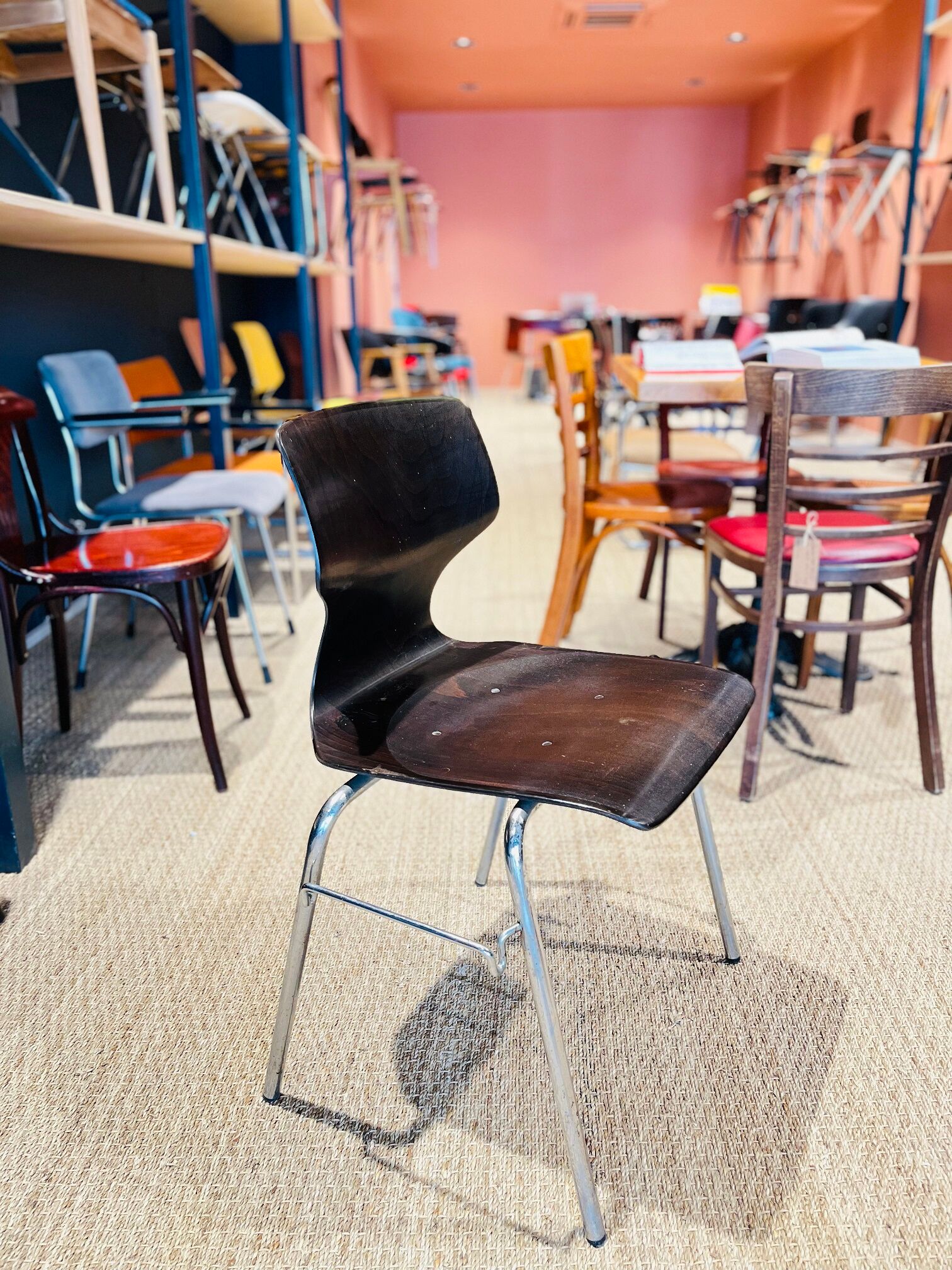 Set of 14 ebony Flötotto chairs