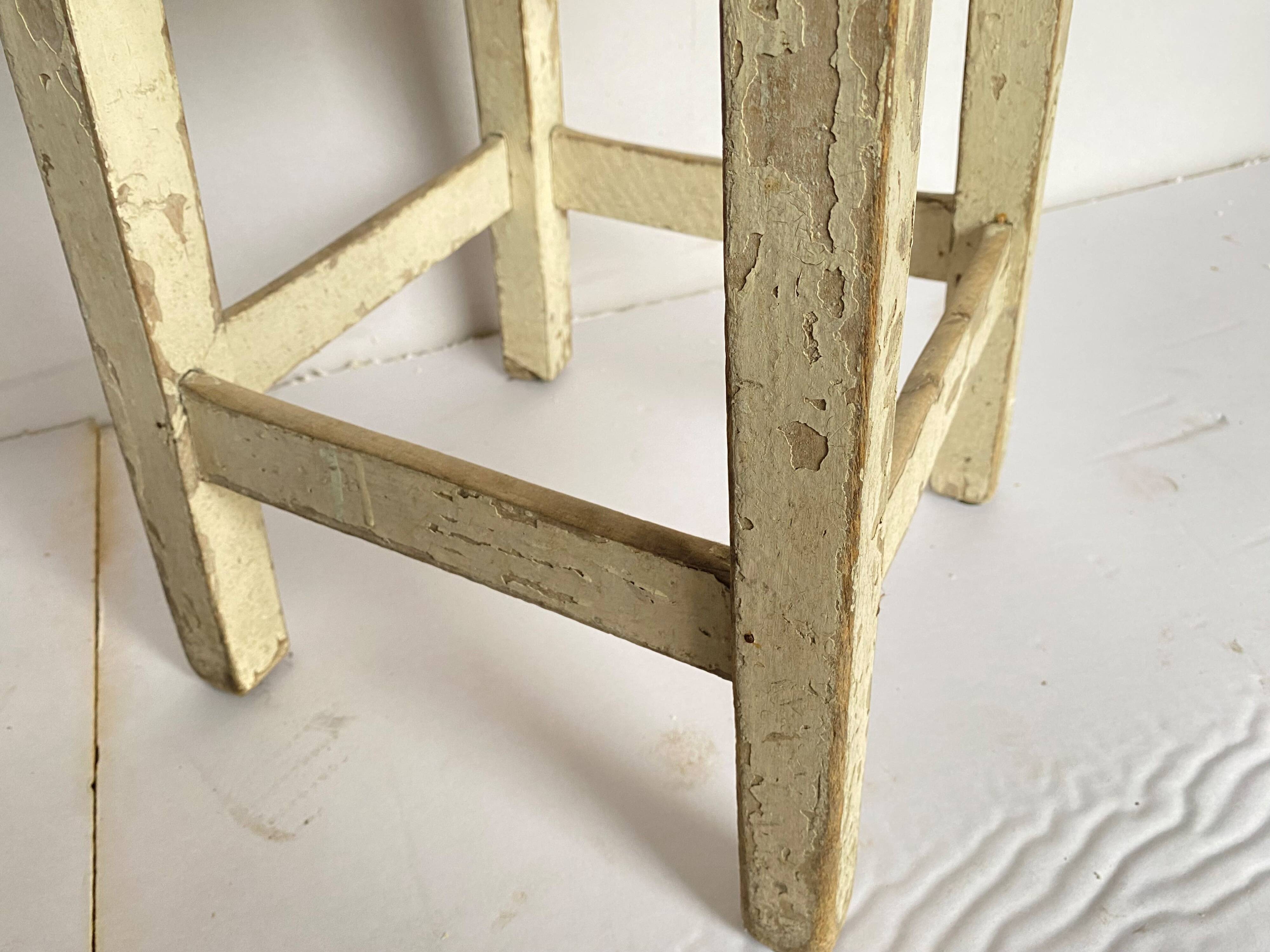 Wooden workshop stool from the 1950s