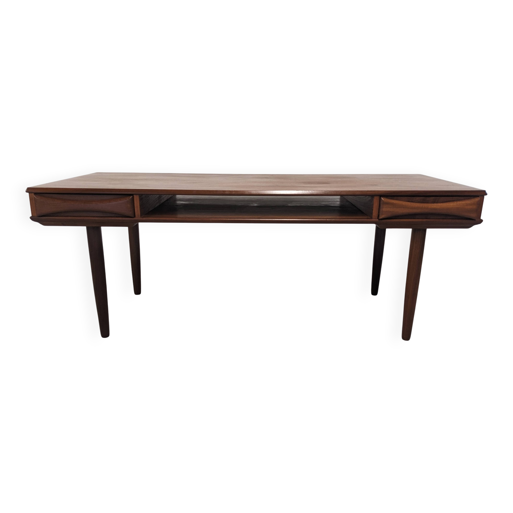 Modernist teak coffee table by Arne Vodder for Dyrlund, Denmark 1960s