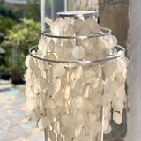 Floor lamp of the 60s in mother-of-pearl grapevines
