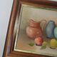 Cadre peinture nature morte signée vintage