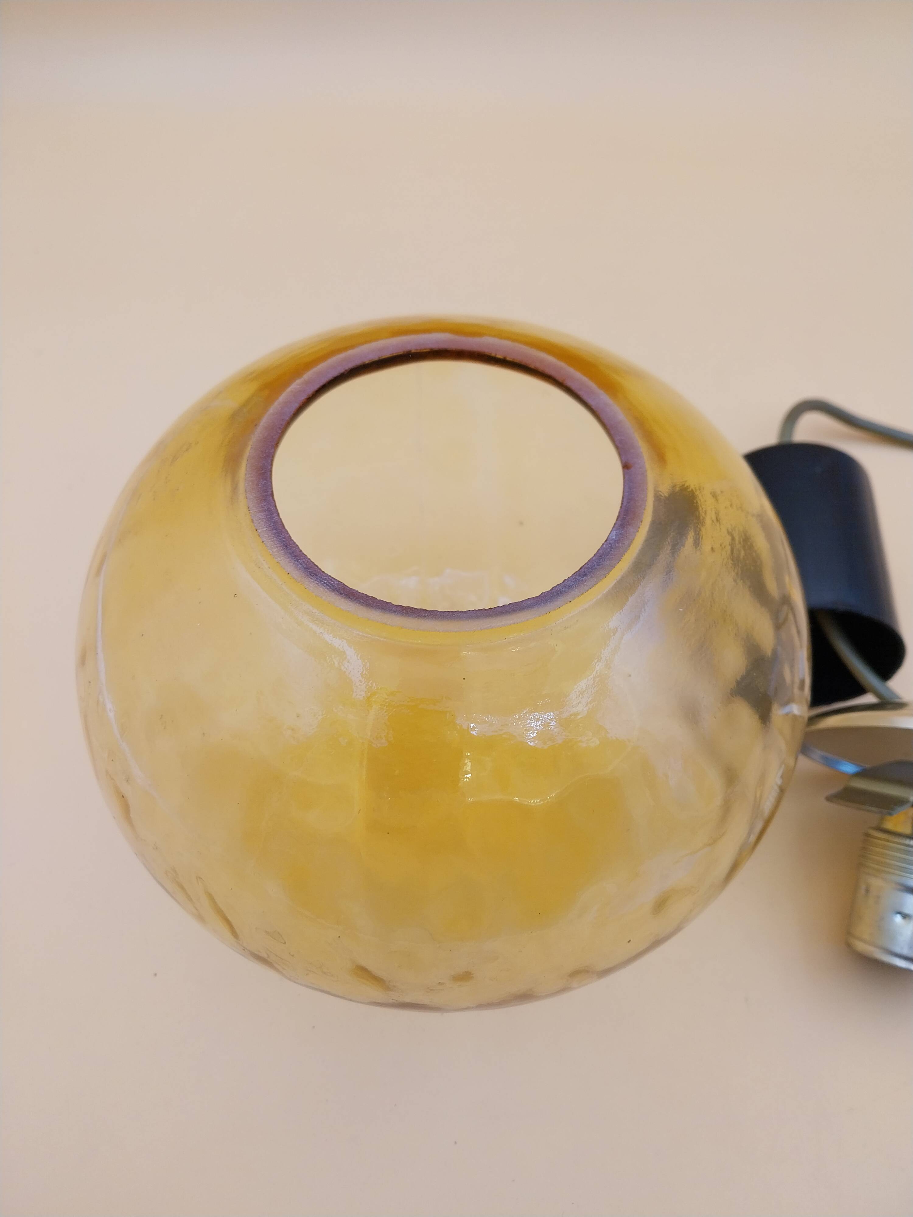 Suspension Parscot Globe amber