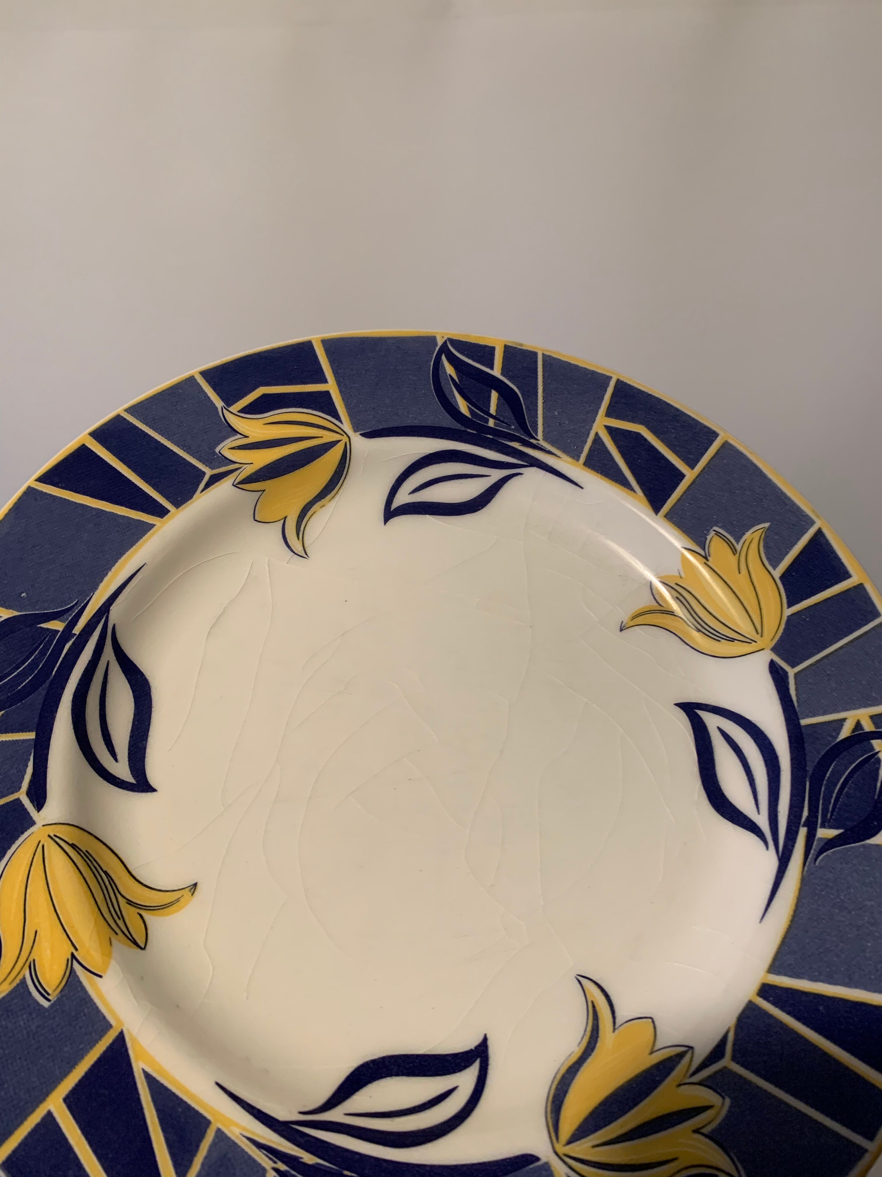 Blue ceramic plates