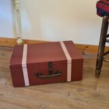 Vintage wooden suitcase, storage trunk