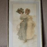 Lithograph, Frédérique Vallet-Bisson, Elegant, 1900s,