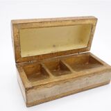 Boite à timbre Florentine en bois, Italie vintage