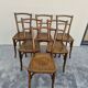 Serie de 6 chaises de bistrot signé Baumann bois courbée 1930s