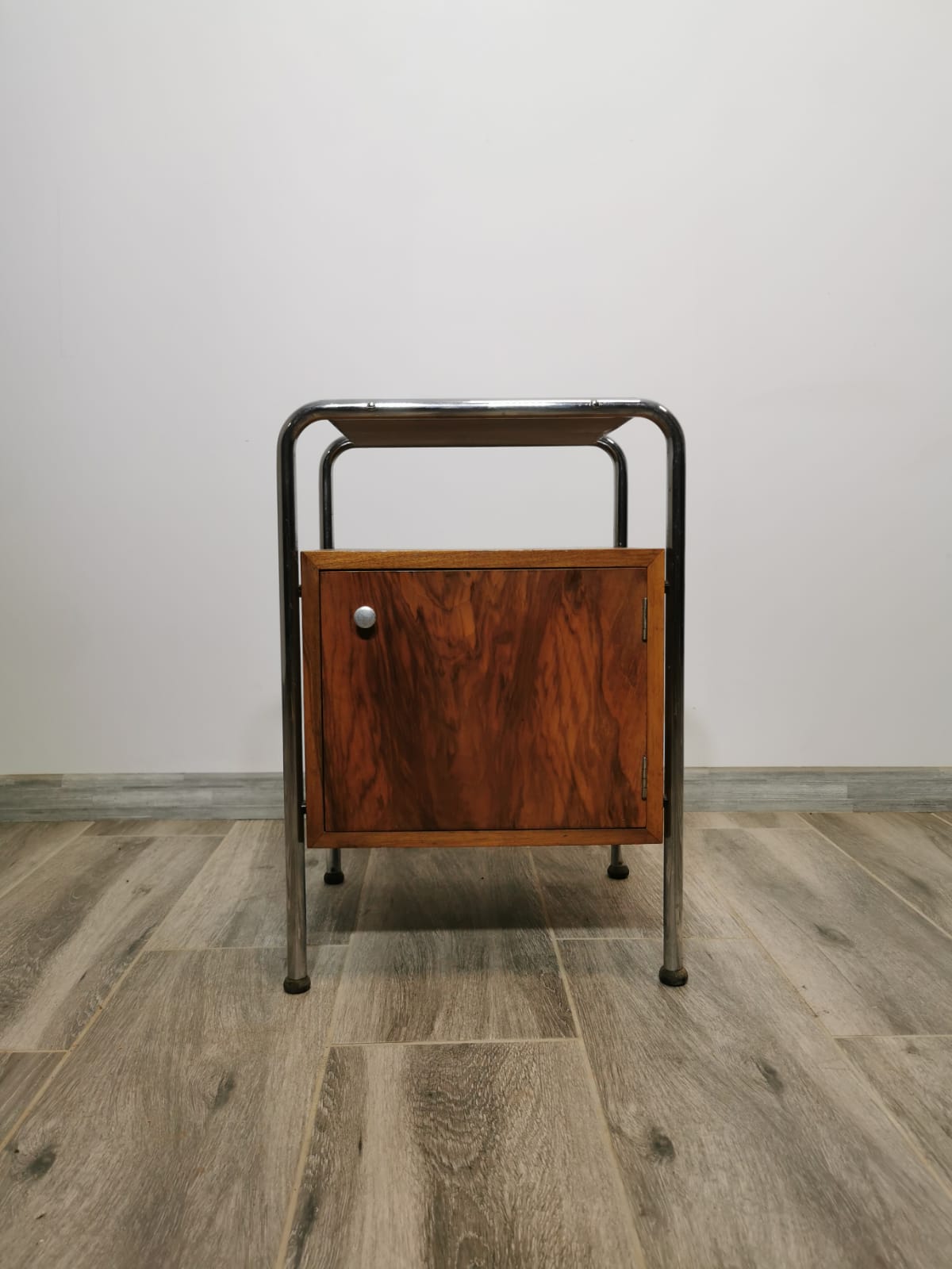 Bauhaus chromed nightstand by Robert Slezak