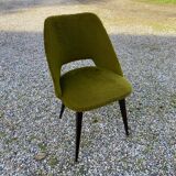 Green faux fur chair