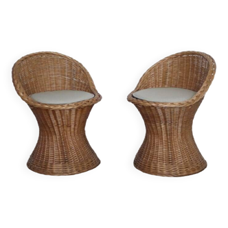 Pair of rattan armchairs by Bengt Ruda 1960