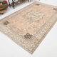 6x9 brown & beige oriental vintage rug 181x291cm
