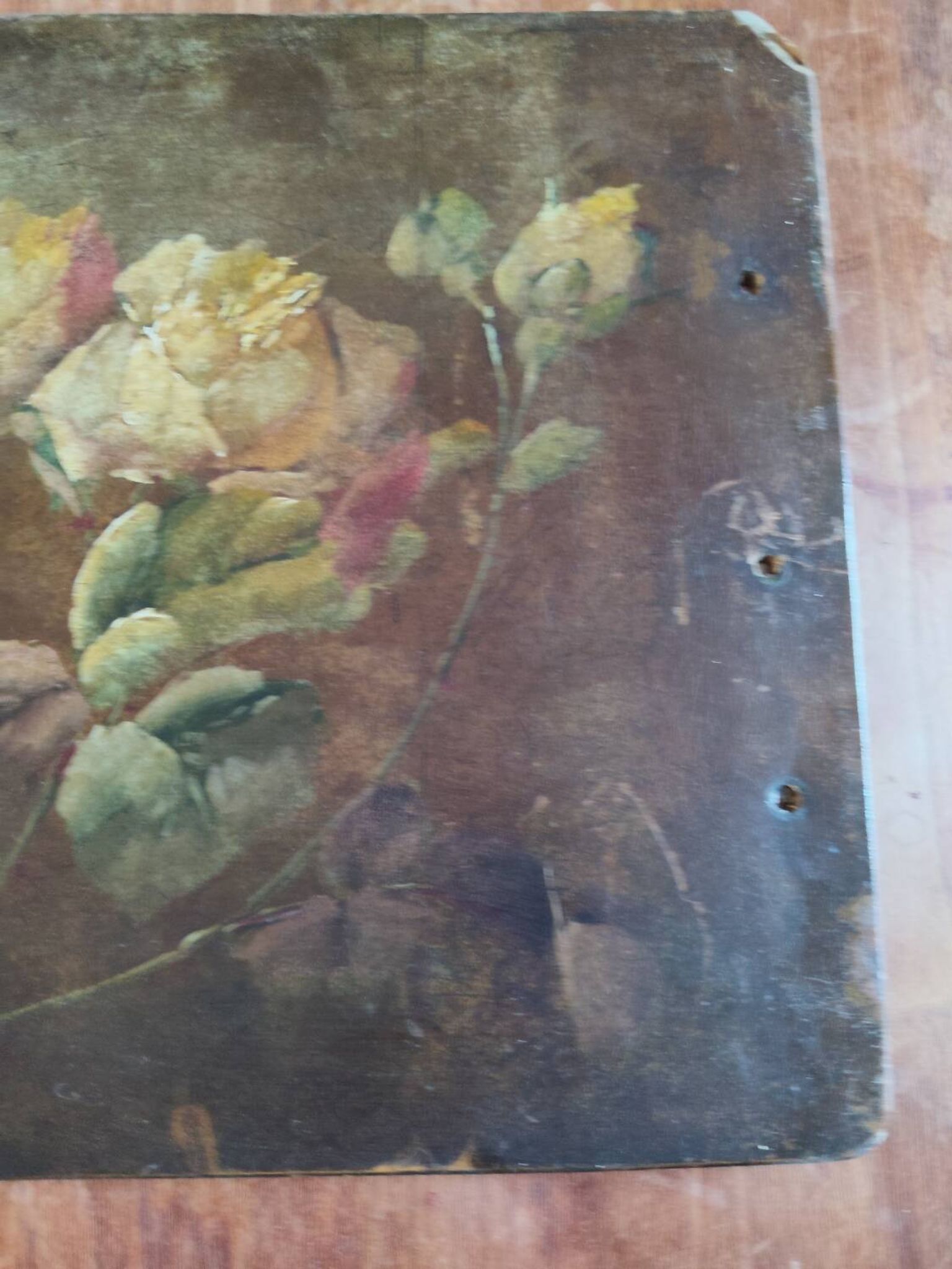 Tableau peinture fleurs Napoléon III, XIXe siècle