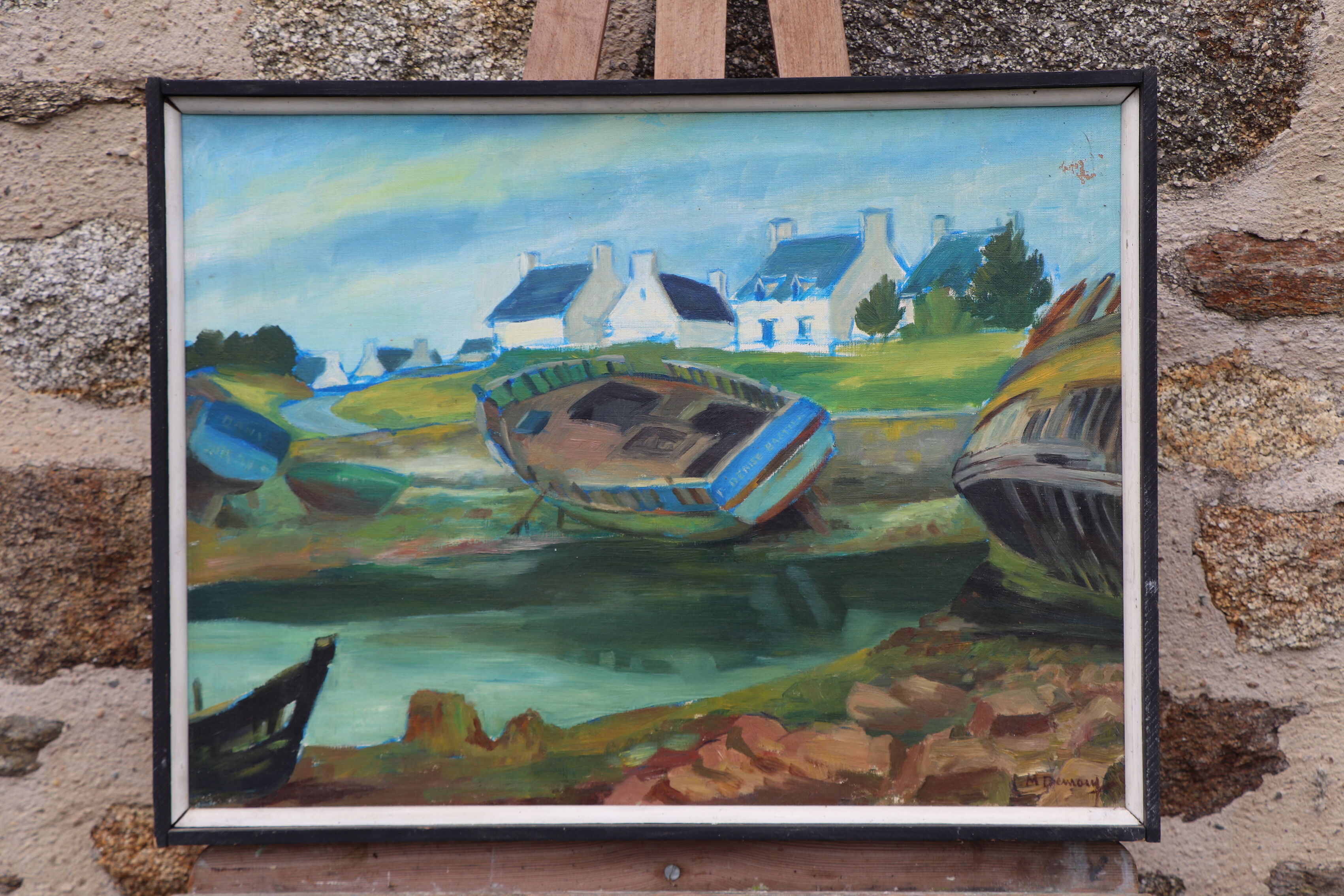 Table Bretagne Guilvinec, signed