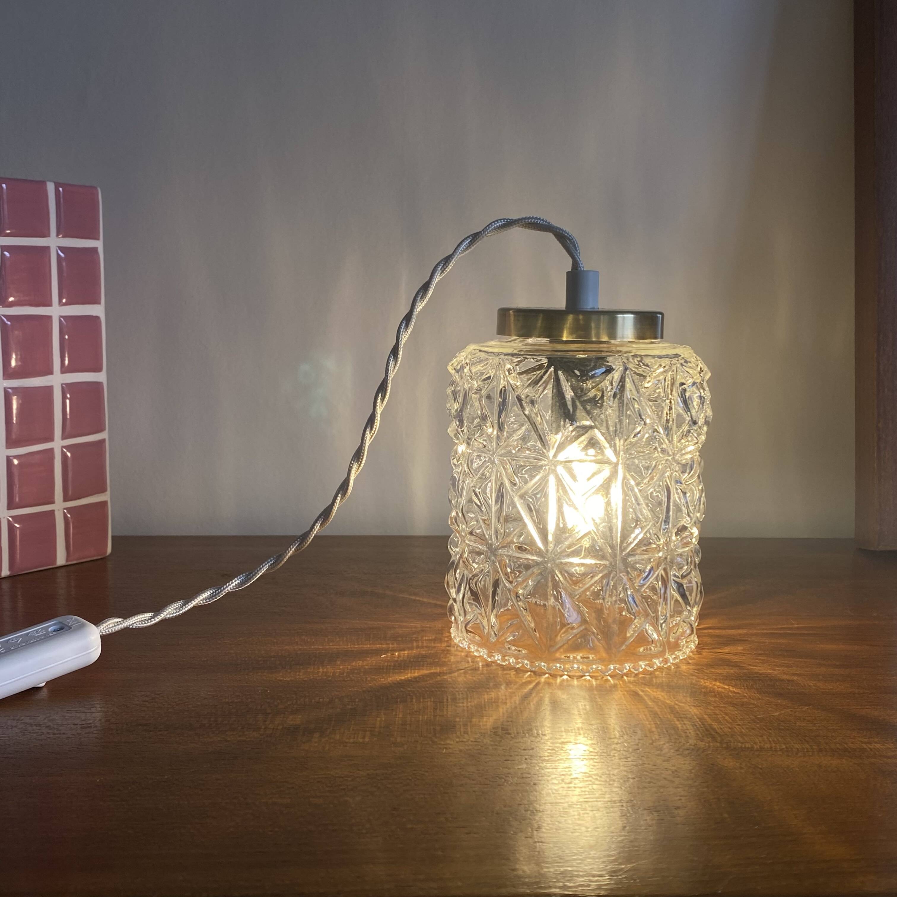 Antique tulip glass hanging lamp LAMP-7387