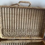 Wicker picnic suitcase