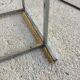 Square coffee table in marble and stainless steel - 1980s design