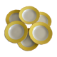 6 hollow plates Lunéville model Daffodil