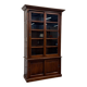 Classic English Bookcase with Glass Sliding Doors
