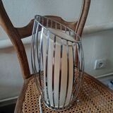 Chromed metal lamp with cylinders