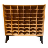 Vintage Scandinavian 48-compartment locker cabinet