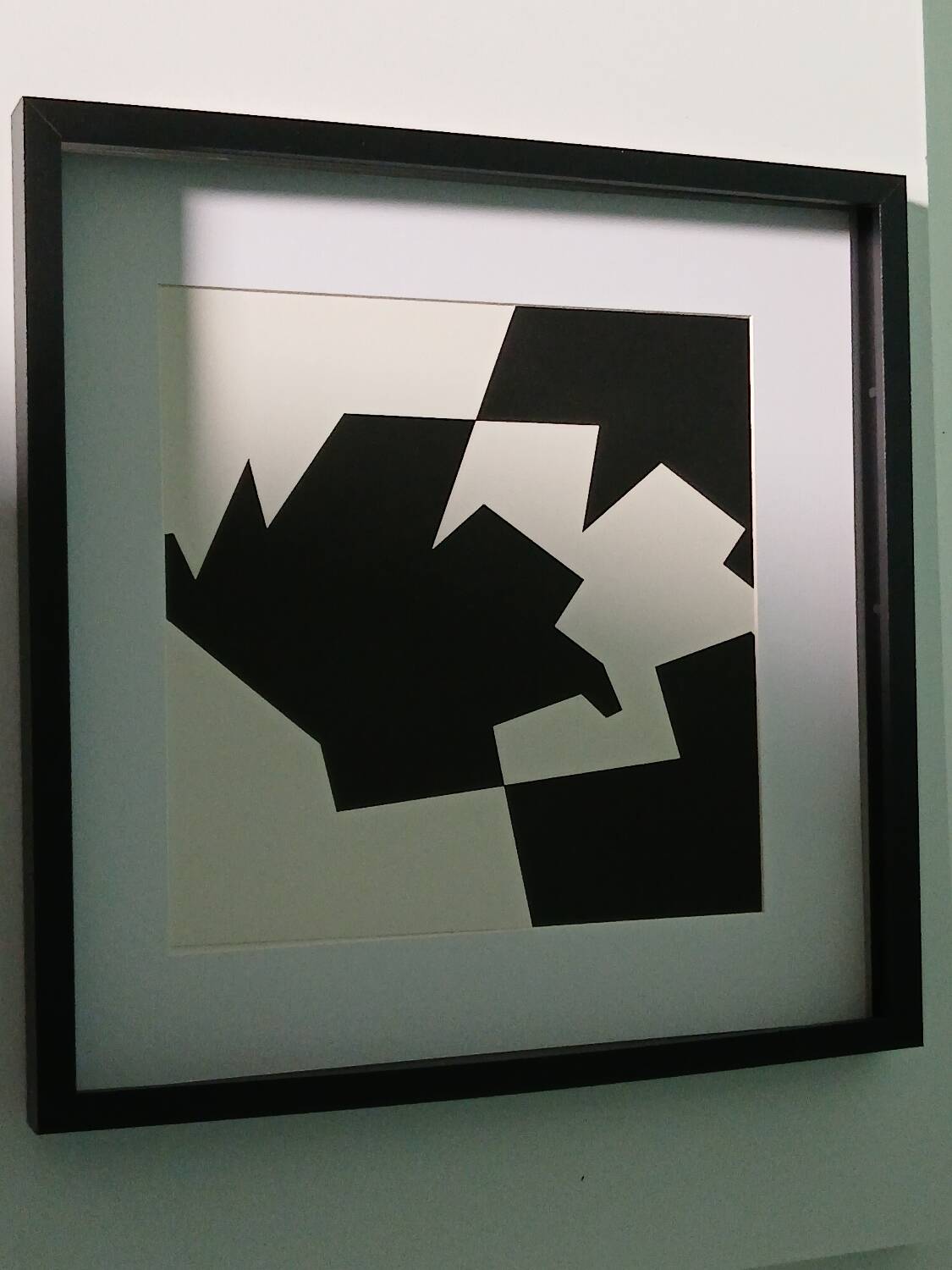 Tableau Vintage Art Optique - Victor Vasarely "Phantom" - Frame 40x40cm