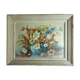 Painting painting still life flowers signed Peyrinaud wood frame