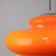 Mid-century acrylic italian orange pendant lamp
