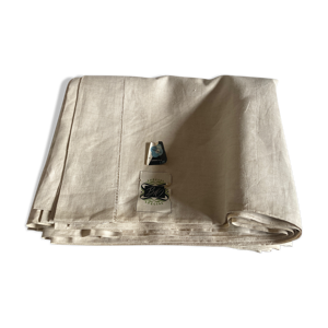 Drap réserve de trousseau en toile de lin Le Bon Marché 1960
