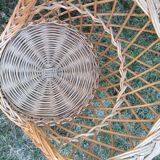 Round rattan armchair of the 1960s