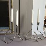 Pair of twisted candlesticks