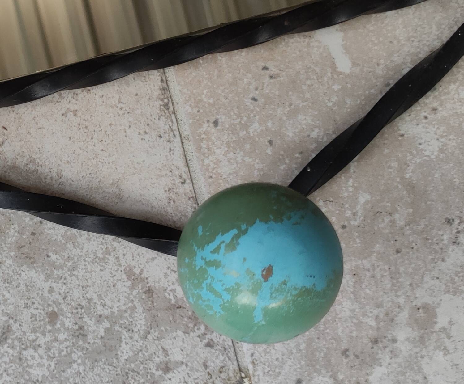 Vintage wall mirror coat rack