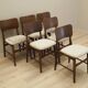 Ensemble de six chaises, design danois, années 1960, fabriquées au Danemark.