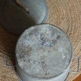 Medium round zinc basin with garden lid
