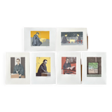 6 screenprints "Mejin", Depicting the Game of Go, Made by Harald Germer, Signed and Numbered 26/100