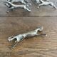 Set of 12 vintage horse galloping knife rests – Silver-plated metal