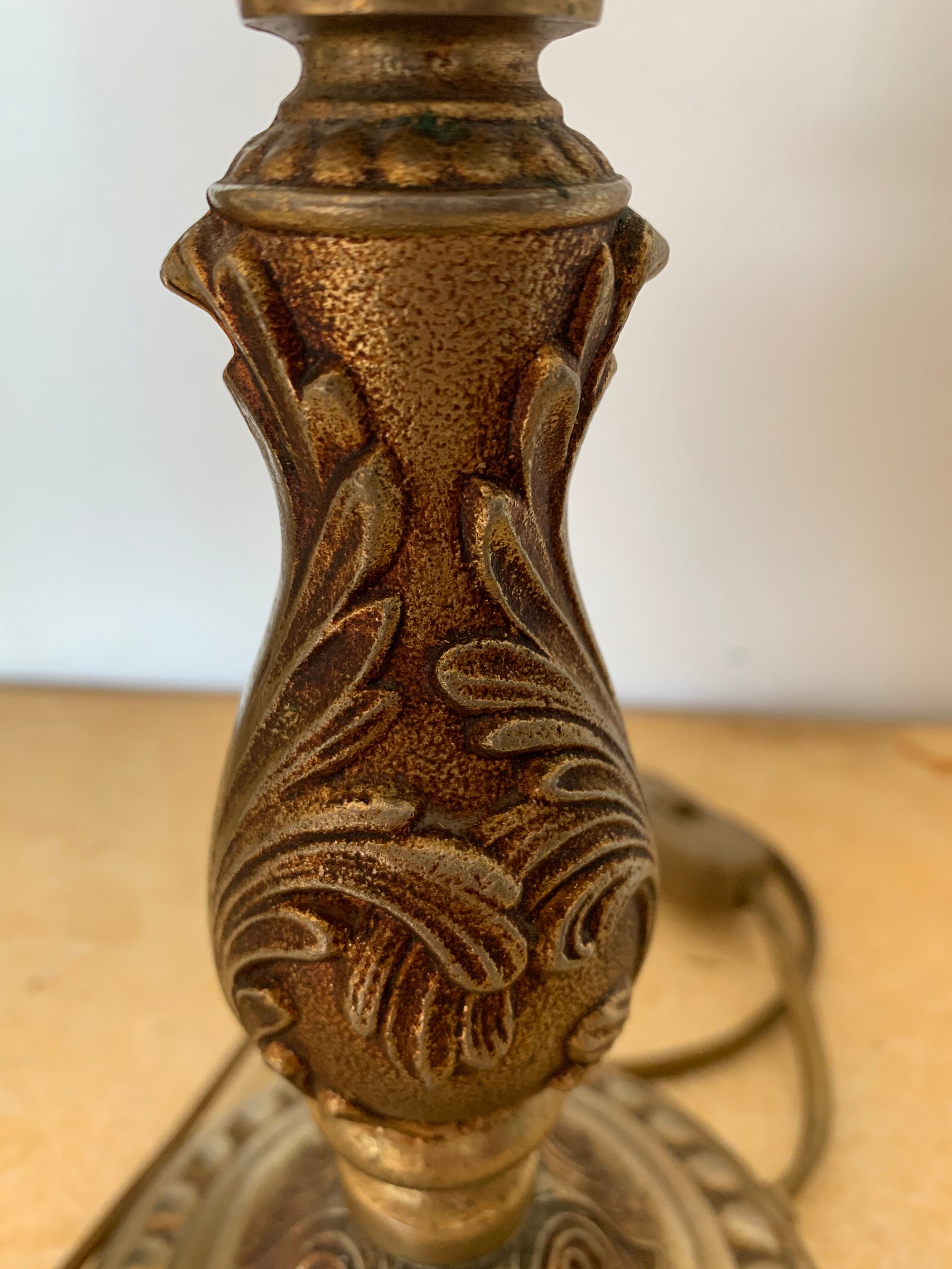 Brass lamp foot
