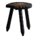 Swedish tripod stool in pine and cowhide, Wabi Sabi, 1950s