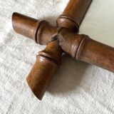 Antique wooden mirror turned bamboo style