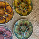 Set of 6 ceramic oyster plates