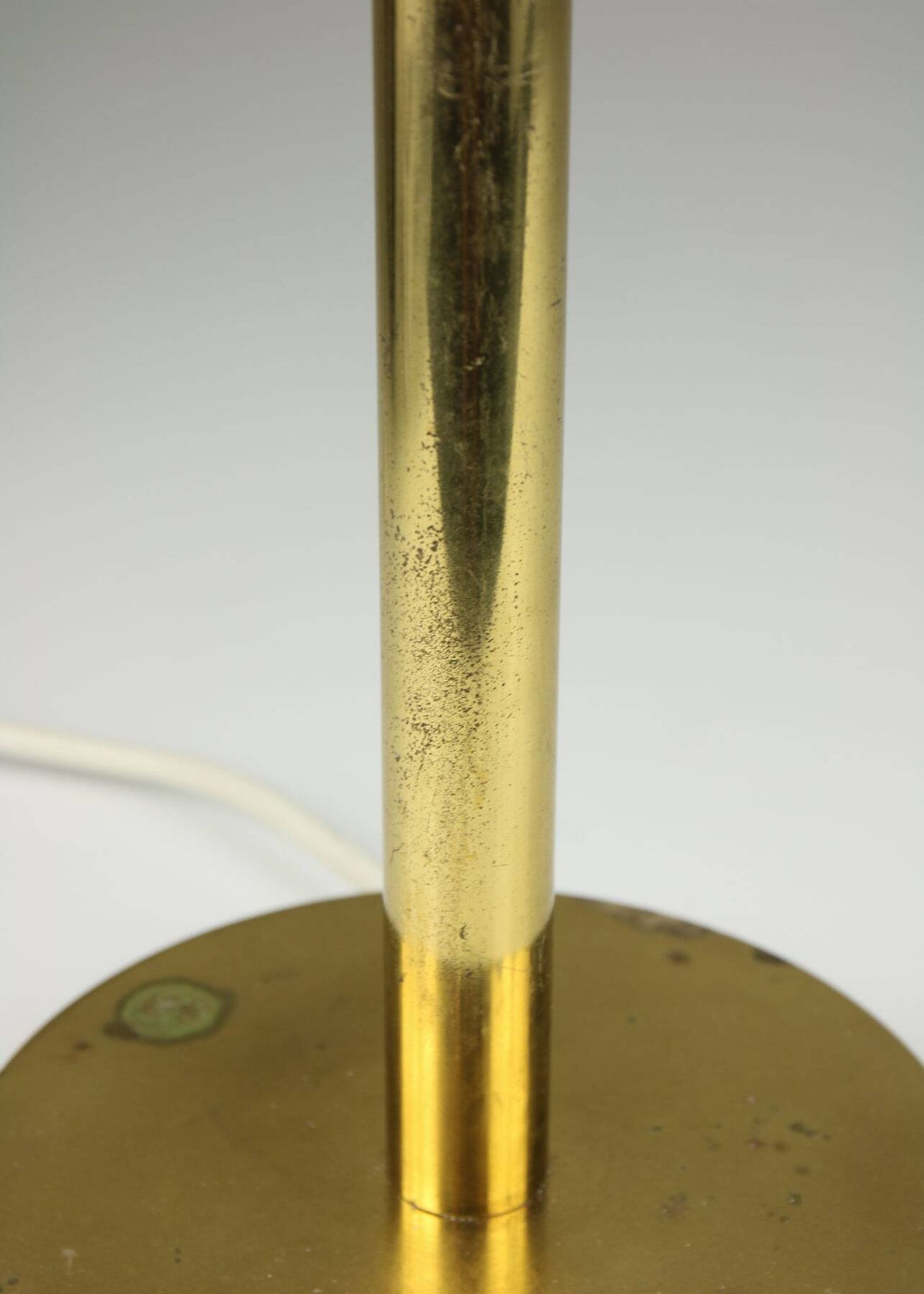 Mid-Century Brass & Glass Table Lamp