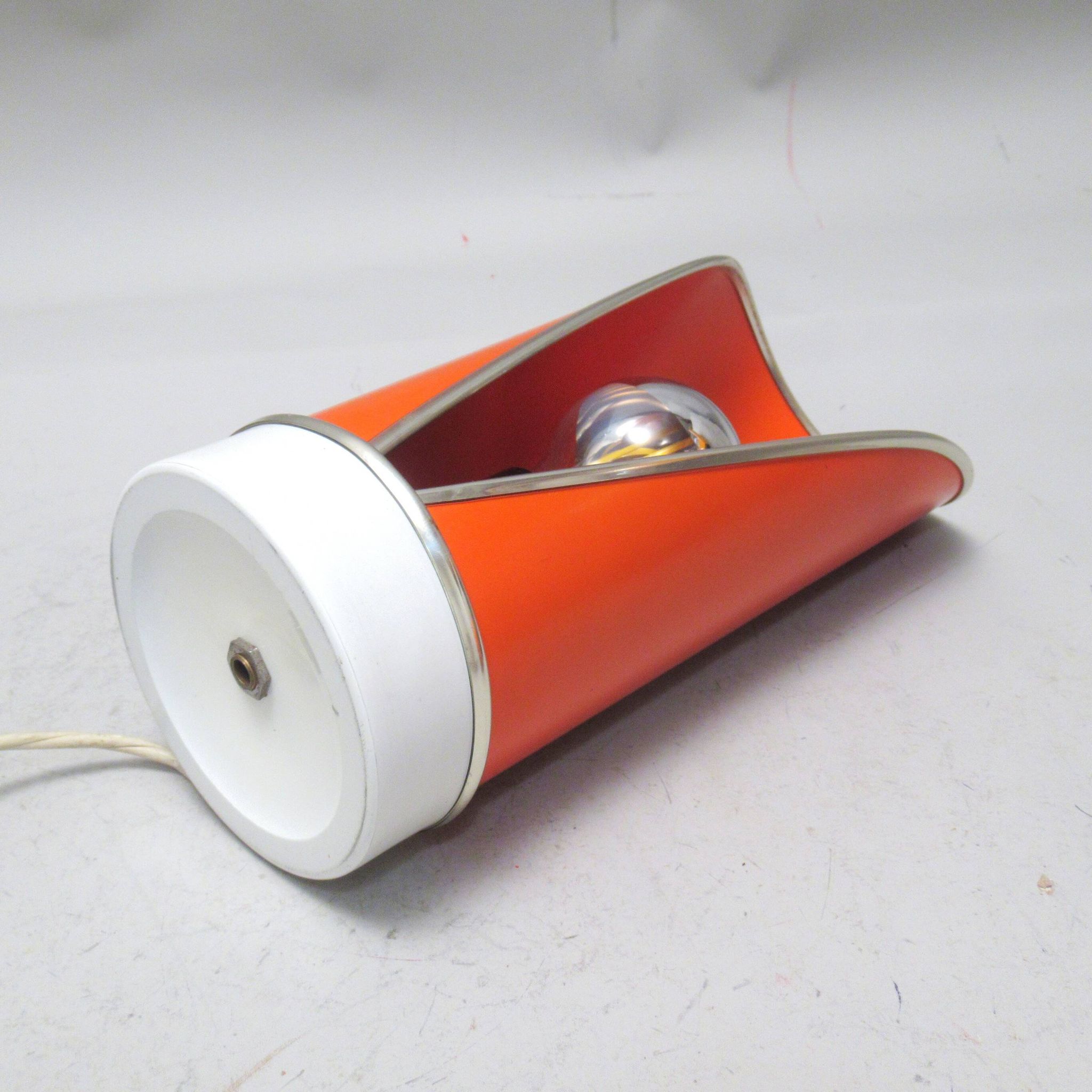 Foglio orange lamp by Lamperti from the 1960s