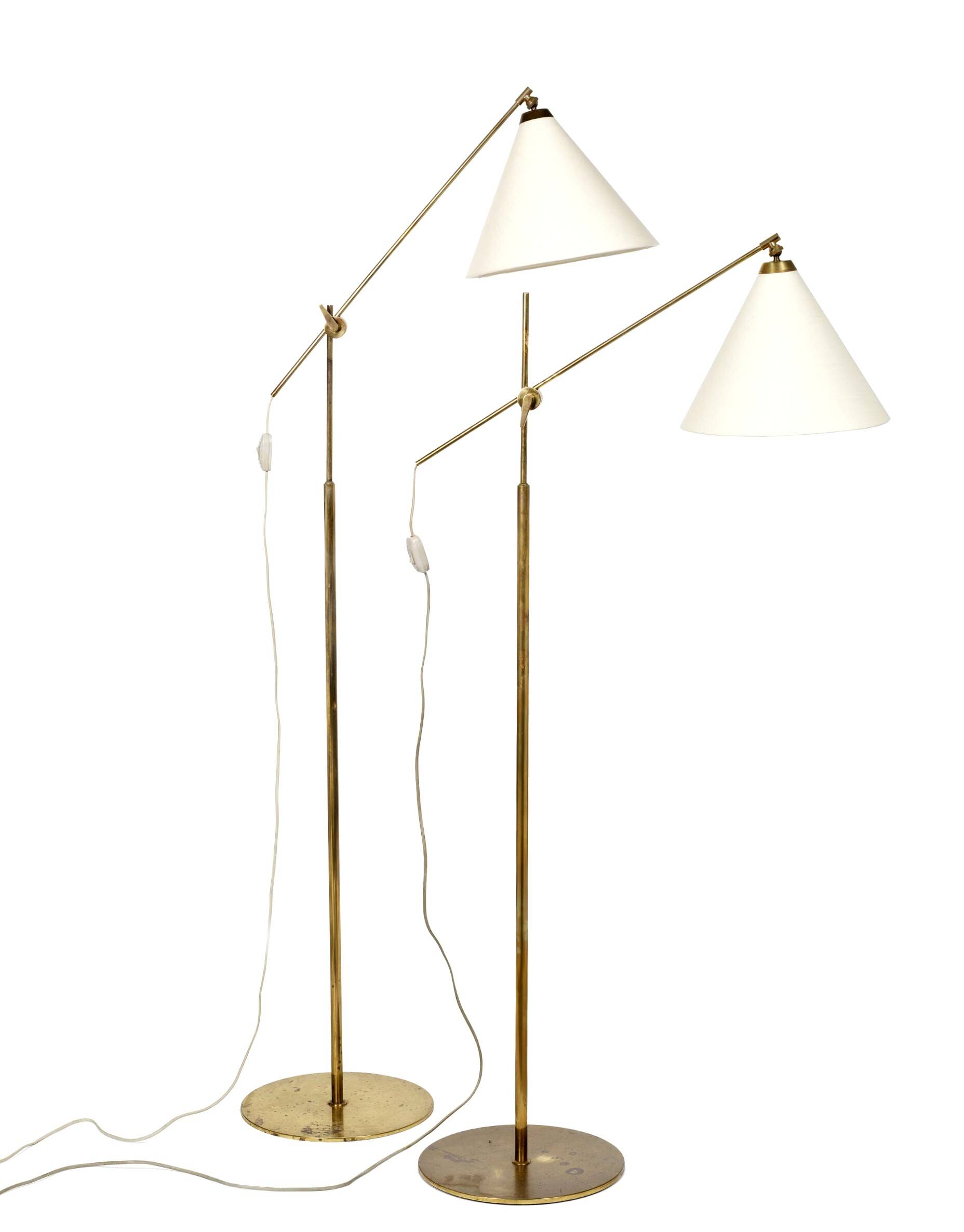 Brass floor lamp model THV376 by Thomas Valentiner
