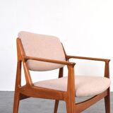 Mid-Century Teak & Wool Ella Armchair by Arne Vodder for Vamo Sønderborg, 1