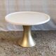 White and gold "tam tam" coffee table – 60s/70s
