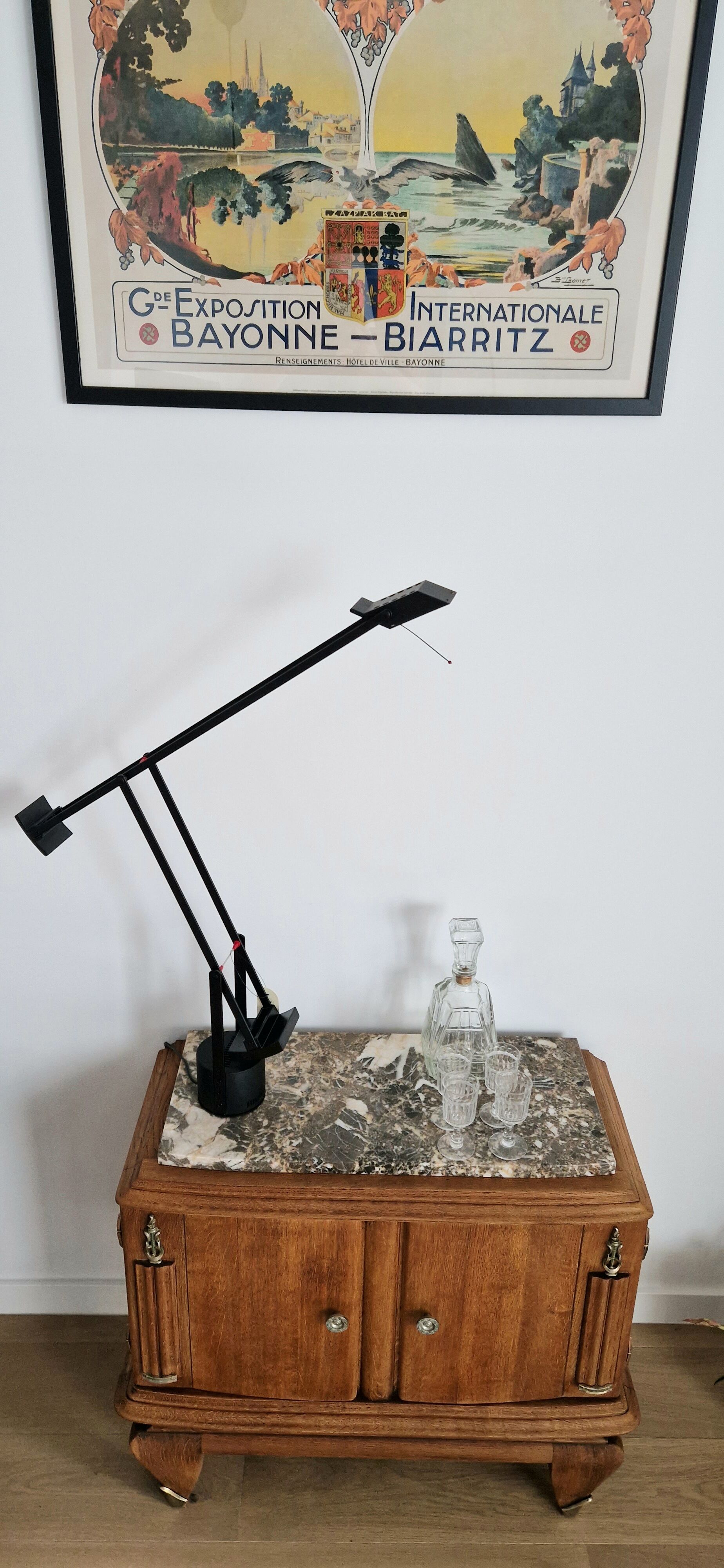 Oak bar furniture art deco style