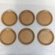 Set of six flat plates in Sarreguemines stoneware Atelier d'art dimension: diameter -24cm- H-3cm-