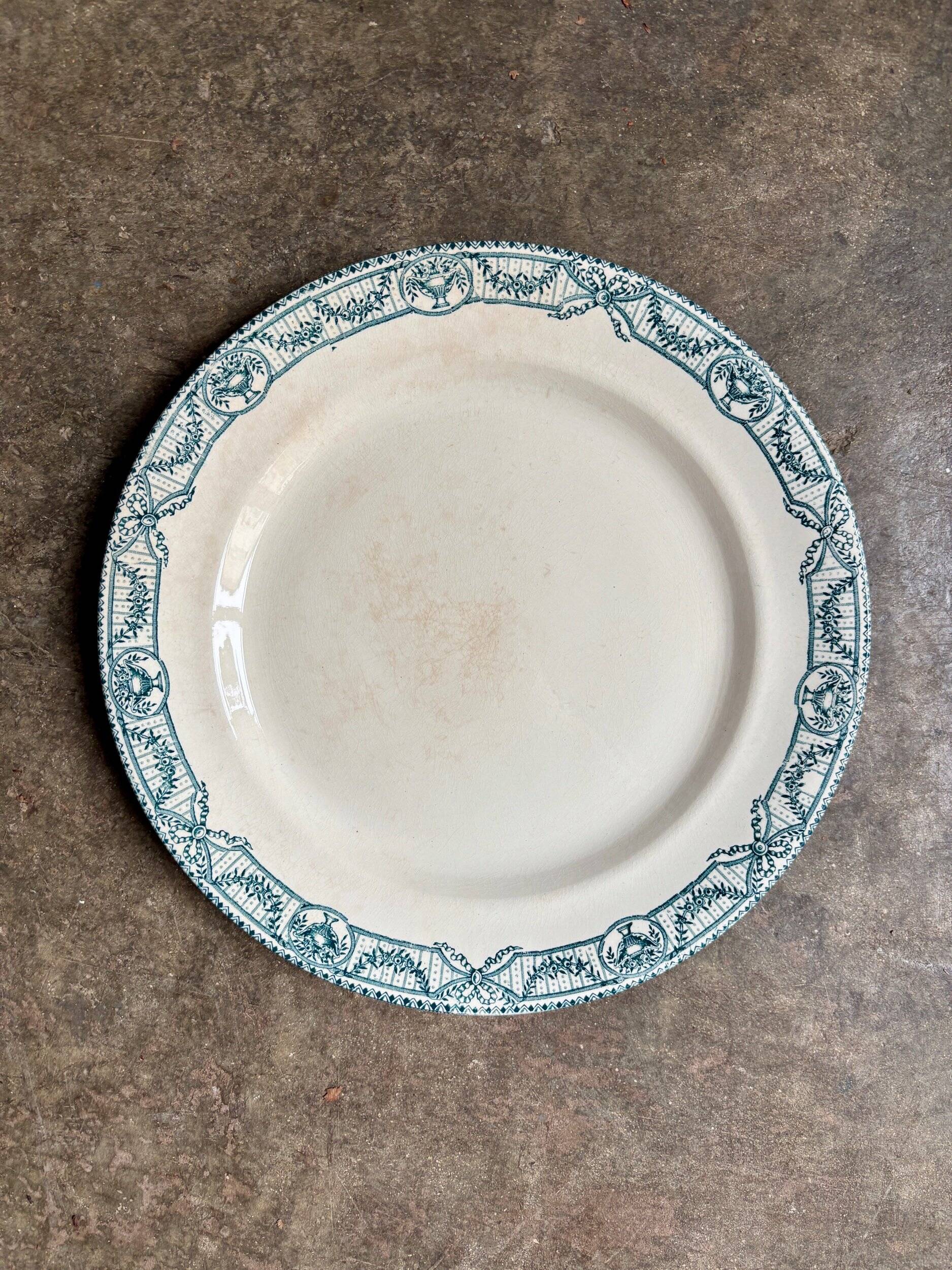 Round Salins ironstone dish, "Directoire" service